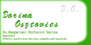 dorina osztovics business card